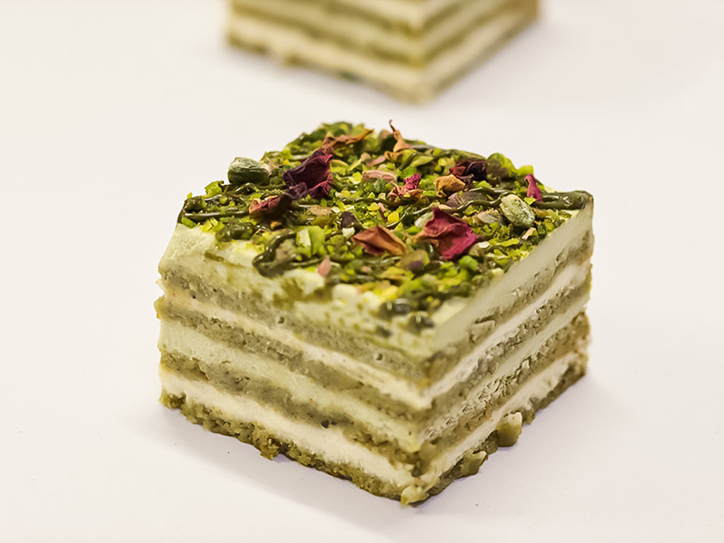 Gluten Free Pistachio and Rose Slice 🟡